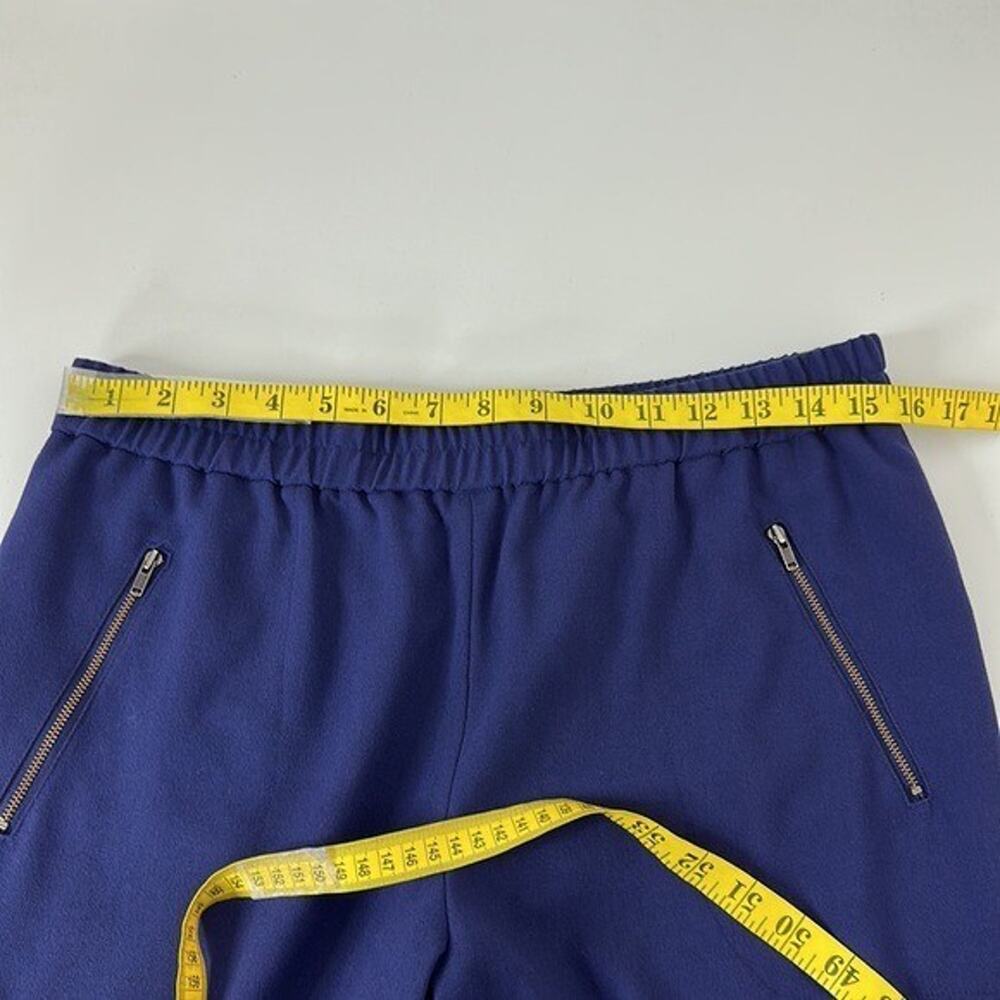 Garnet Hill Pants Womens 12 Blue Cropped Tapered‎ Pull on Elastic Waist jogger - Picture 8 of 12